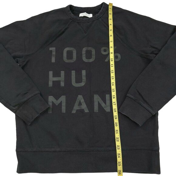 Everlane Sweatshirt Womens Medium Black 100% Human Pullover Crew Neck Cotton - Picture 5 of 12
